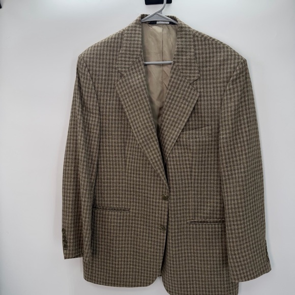 Perry Ellis Tan Checkered Blazer - Picture 10 of 15